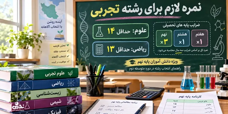 نمره لازم برای رشته تجربی چقدر است